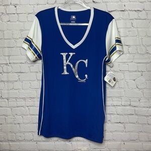 NWT Kansas City Royals Glittery Short Sleeve Top XL